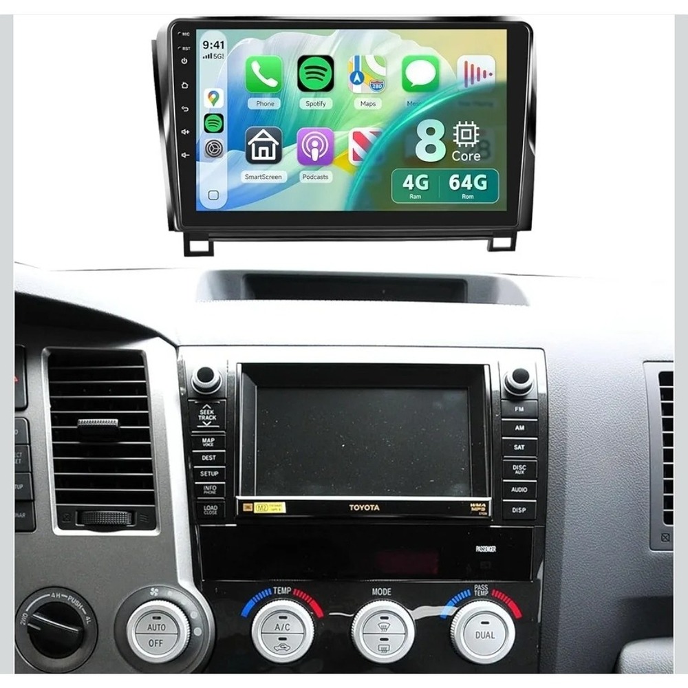 07-13 Toyota Tundra Android Replaces Car‎ Play Radio GPS WiFi, 10" Touch Screen,